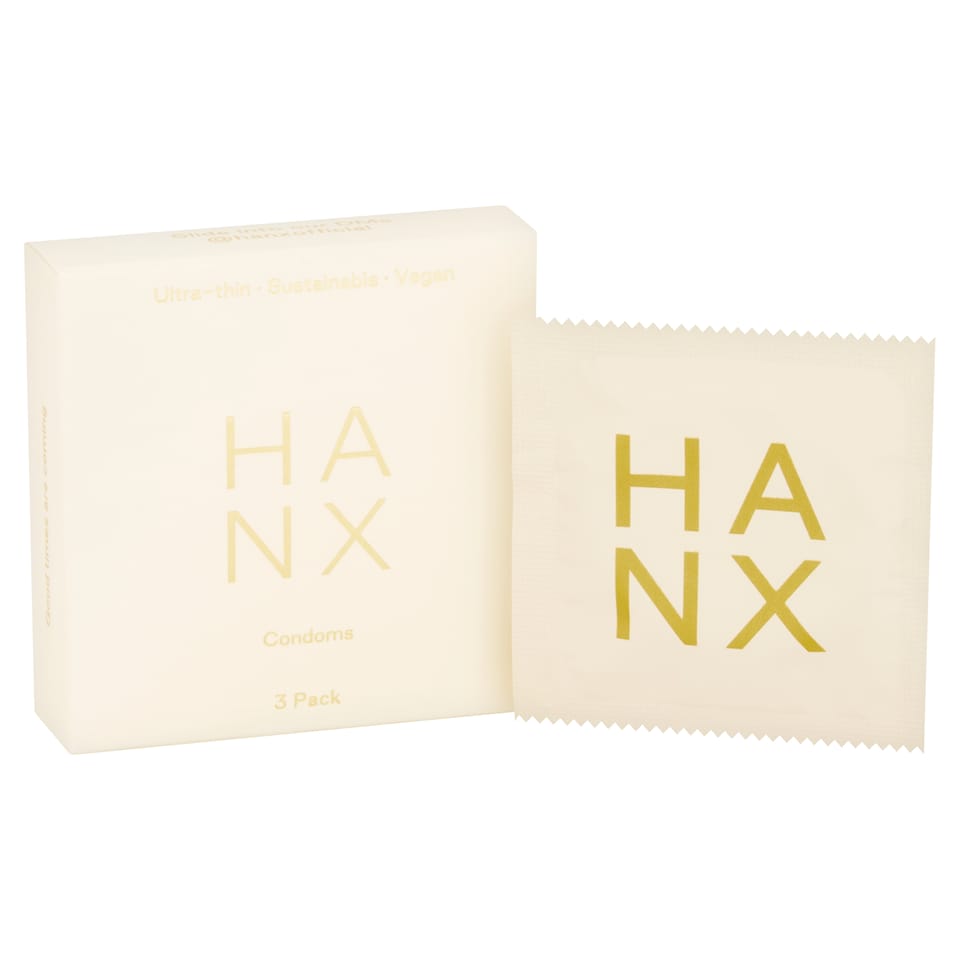 HANX Ultra-Thin Sustainable Vegan Condoms 3 Pack