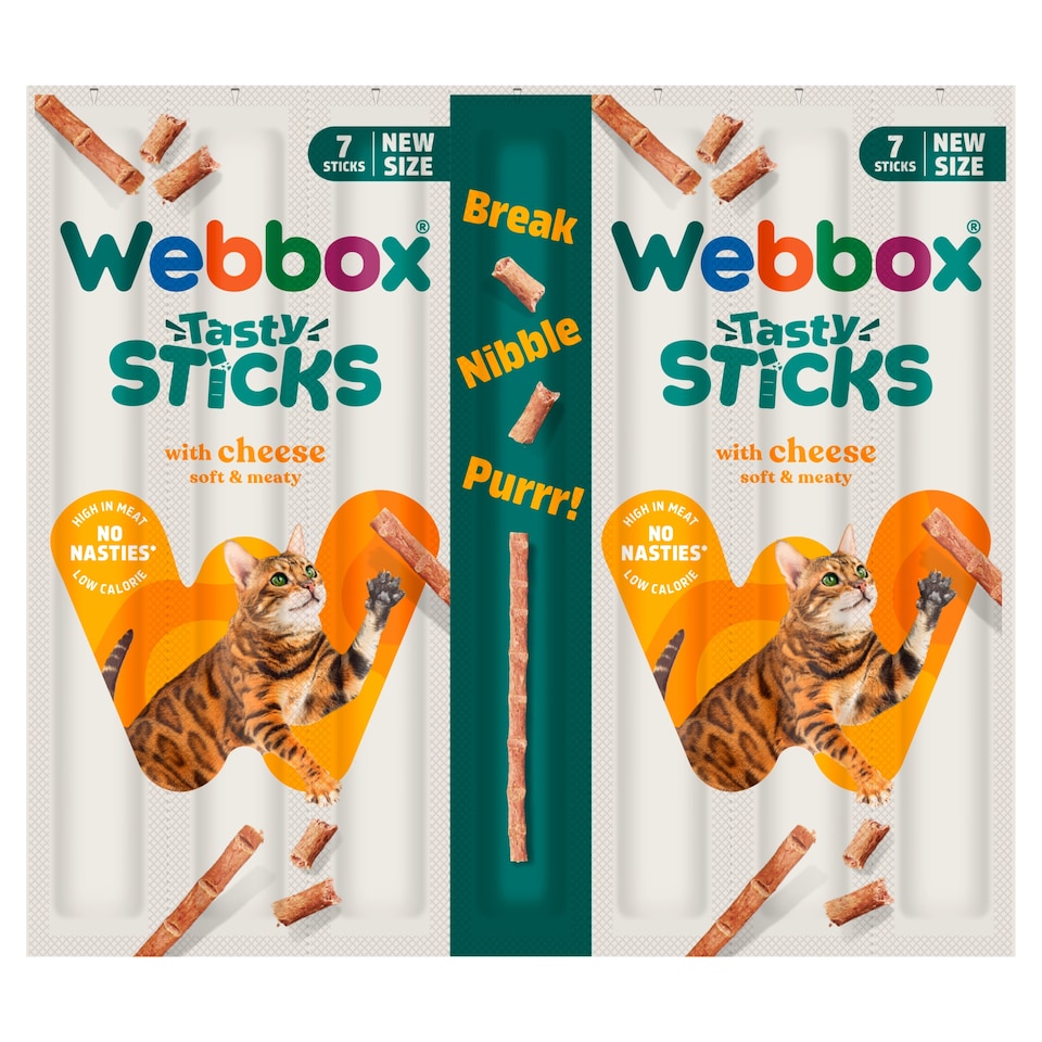 Webbox Tasty Sticks Cheese 7 x 5g