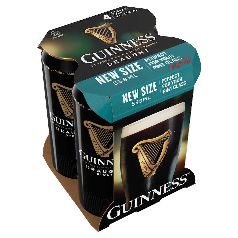 image 1 of Guinness Draught 4 X 538Ml