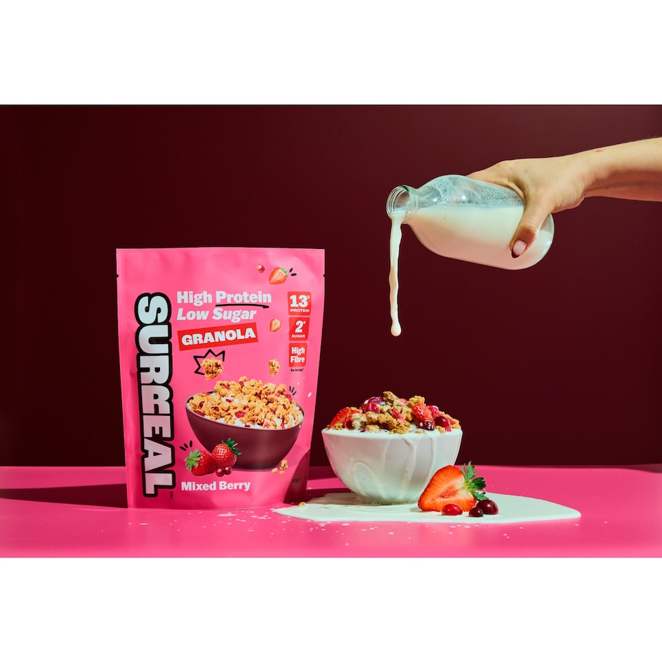 image 1 of Surreal High Protein Low Sugar Mixed Berry Granola 300g