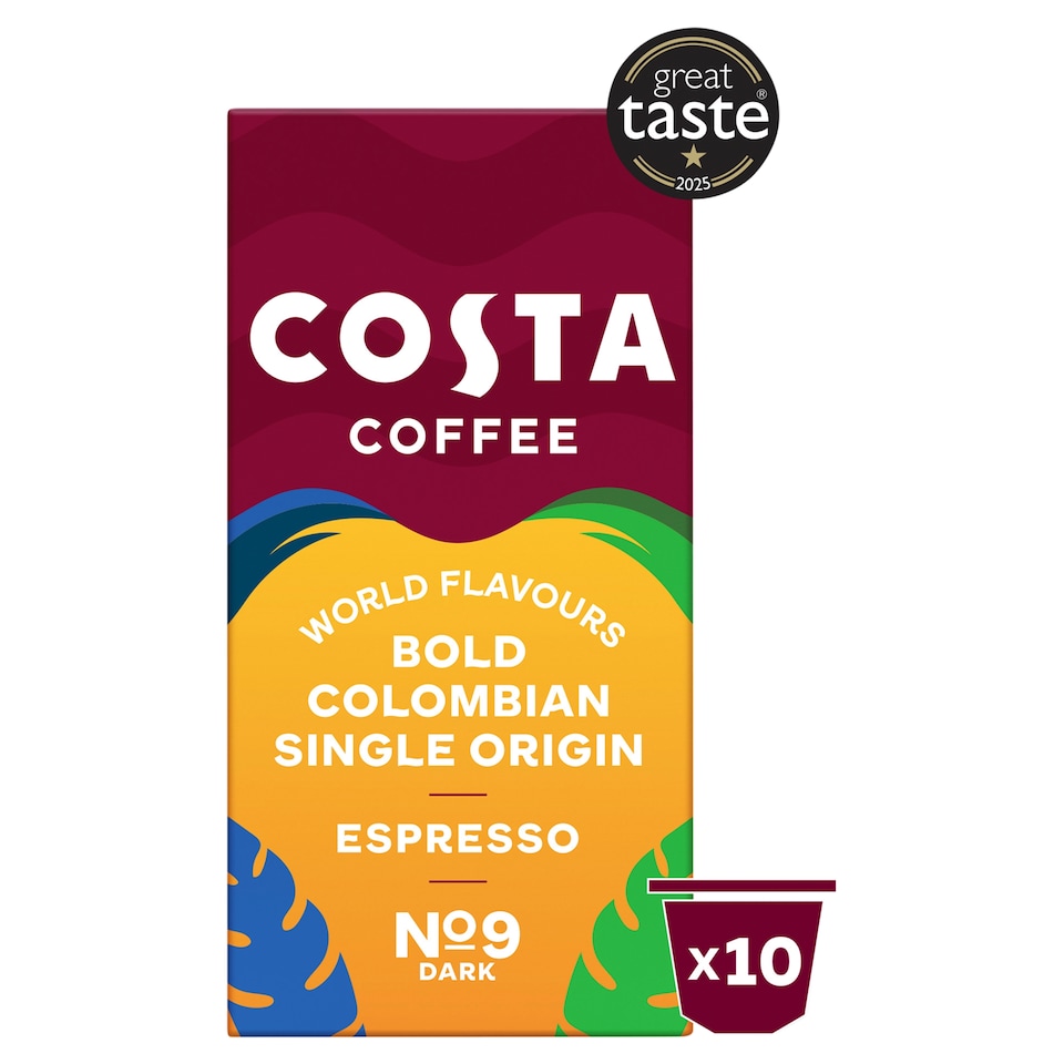 Costa Bold Colombian Single Origin Coffee Capsules 10 pack 52g