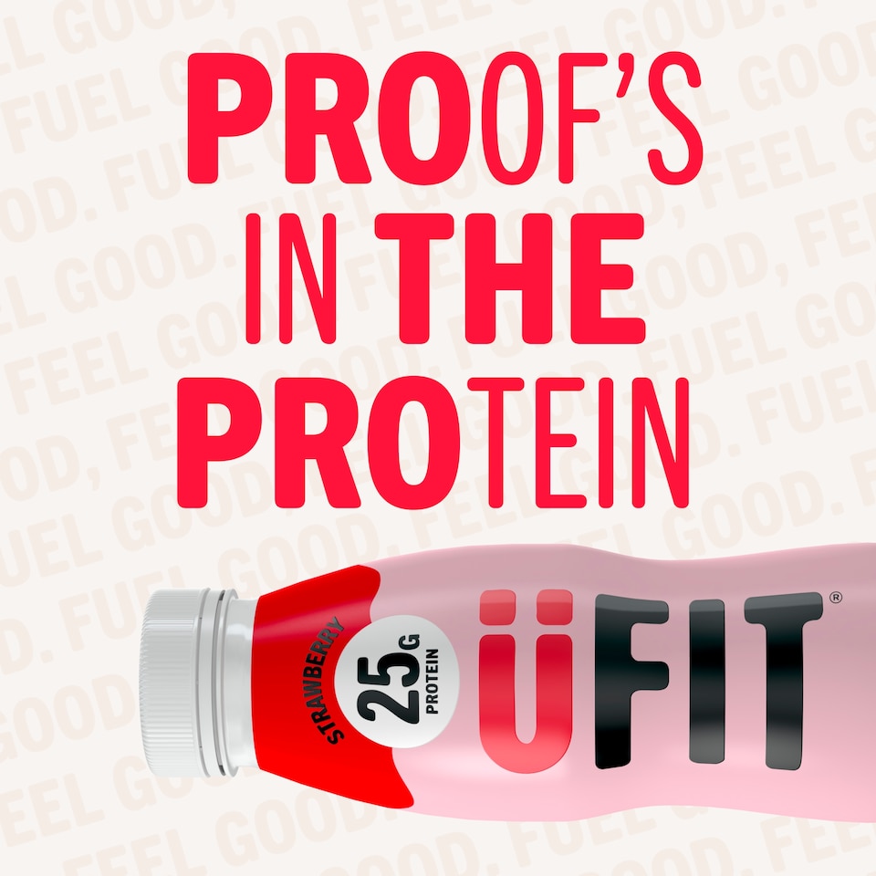 image 1 of UFIT High Protein Milkshake Drink - Strawberry 330ml