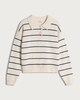 image 4 of F&F Girls Stripe Print Collared Jumper in Cream