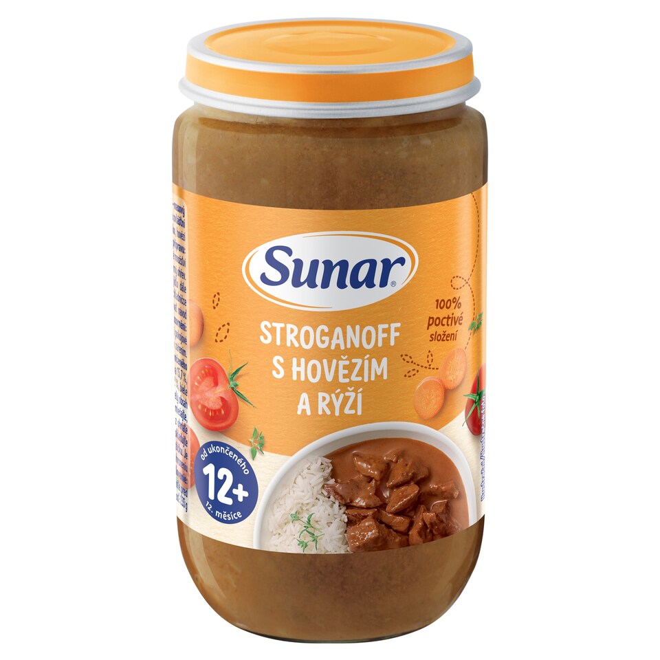 Obrázek 1 pro produkt Sunar příkrm stroganoff s hovězím a rýží 12m+, 235g