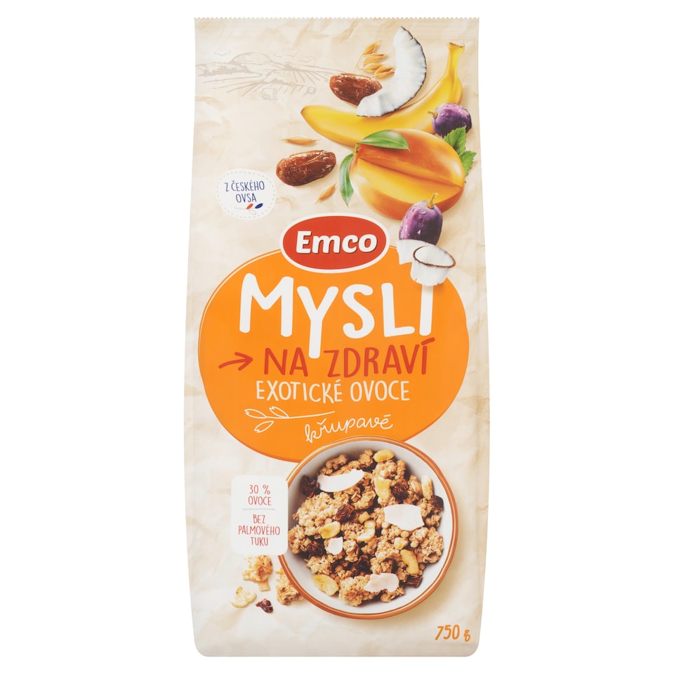 Emco Mysli na Zdraví Crunchy Exotic Fruit 750g