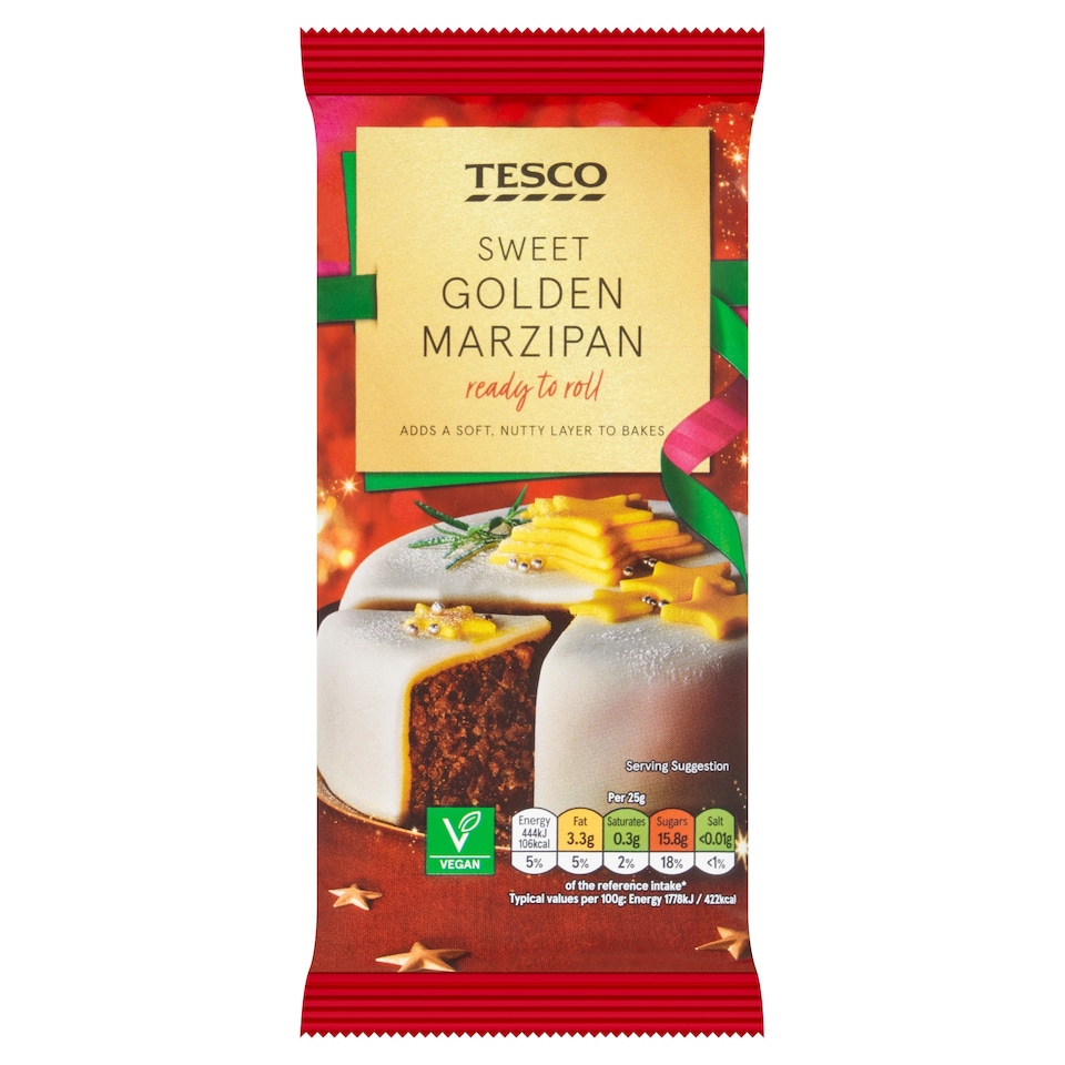 Tesco Sweet Golden Marzipan Ready to Roll 500g