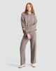 image 2 of F&F Knitted Drawstring Hooded Jumper with Wool in Mink
