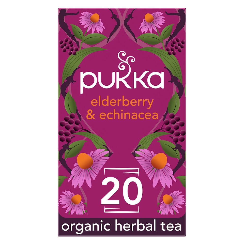 image 1 of Pukka Elderberry & Echinacea Organic 20 Tea Bags 40G