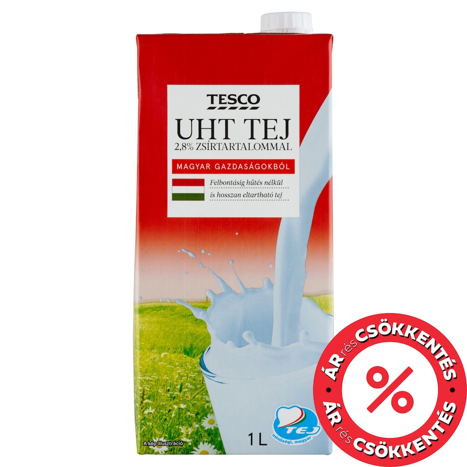 Tesco UHT Semi-Fat Milk 2,8% 1 l