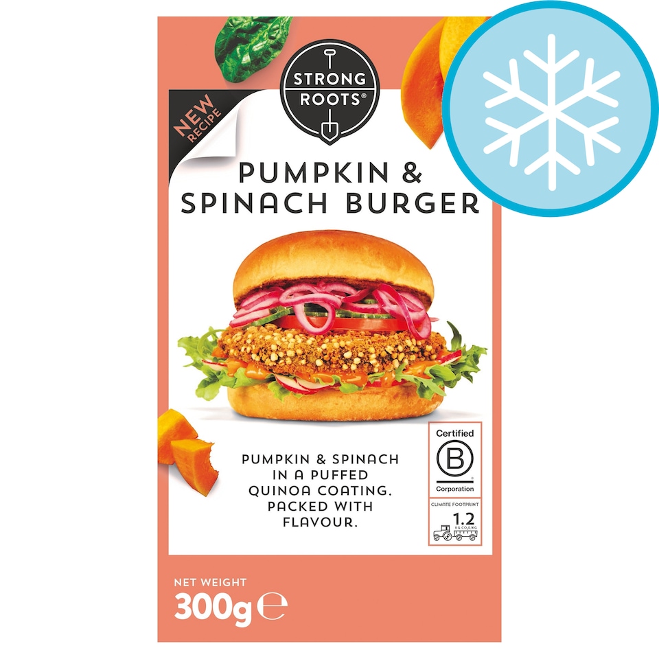 Strong Roots The Pumpkin & Spinach Burger 300G