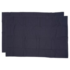 Tesco Ink Blue 100% Cotton Pillowcase Pair