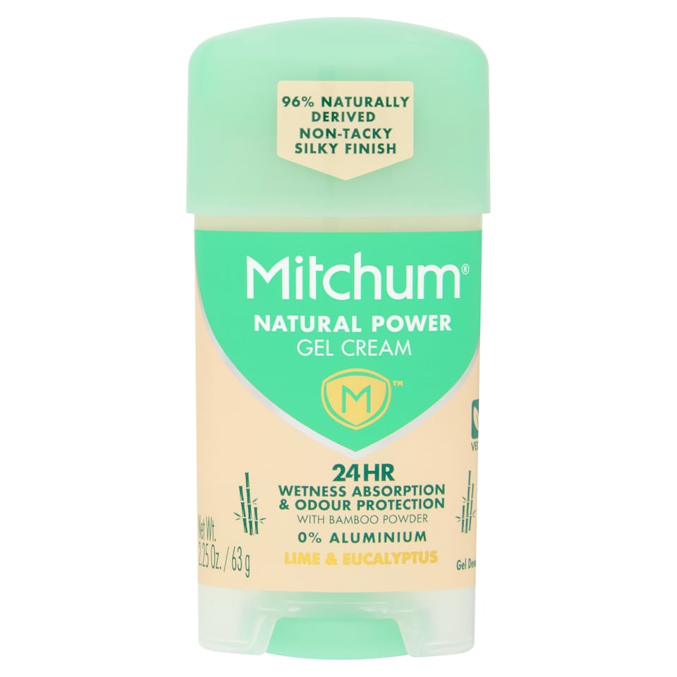 Mitchum Natural Power Gel Cream Deodorant - Lime & Eucalyptus 63g