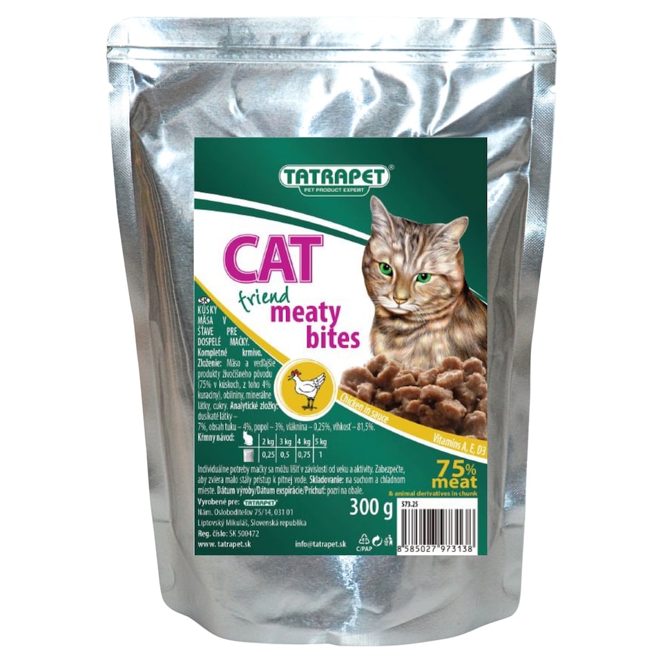 Tatrapet Cat Friend kúsky mäsa v šťave pre dospelé mačky 300 g