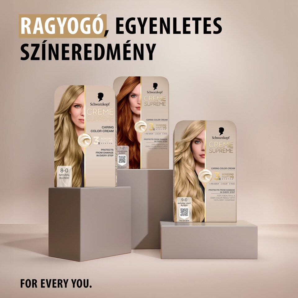 image 1 of Schwarzkopf Creme Supreme tartós hajfesték 8-0 természetes világosszőke