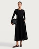 image 2 of F&F Long Sleeved Midi Dress in Black
