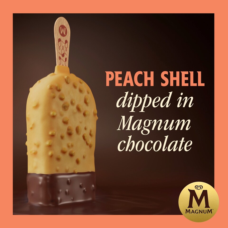 image 1 of Magnum Signature Peach Ice Cream Sticks 3 x 90ml