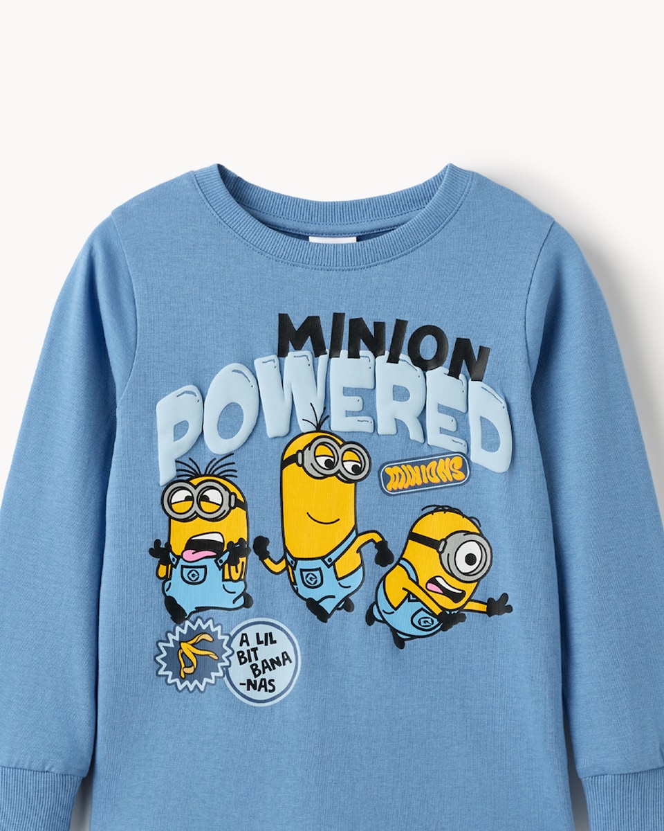 image 1 of Minions Pure Cotton Pyjama Set in Blue