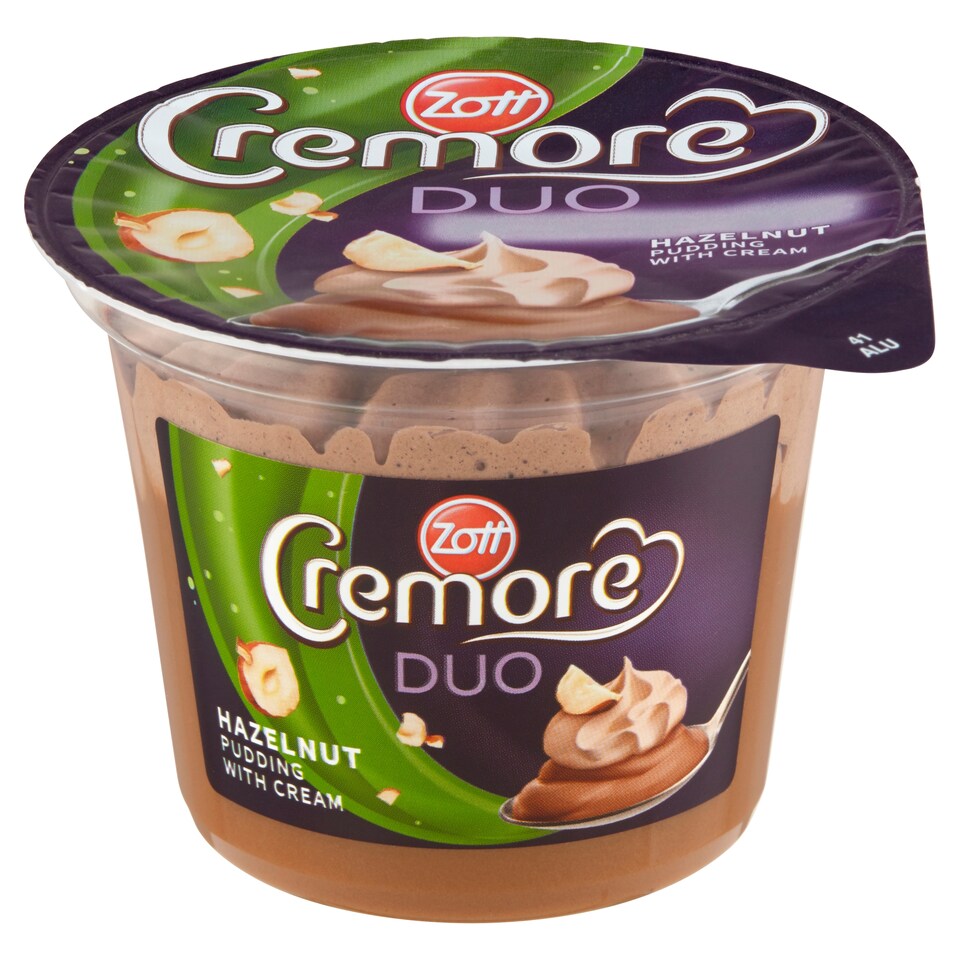 Zott Cremore Duo Hazelnut Pudding with Cream 190g