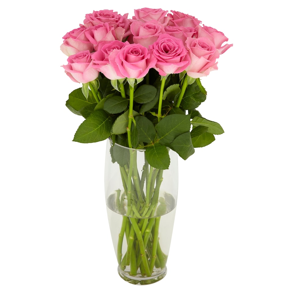 image 1 of Tesco Pink Roses Flowers Bouquet