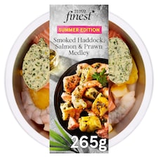 Tesco Finest Smoked Haddock, Salmon & Prawn Medley 265g