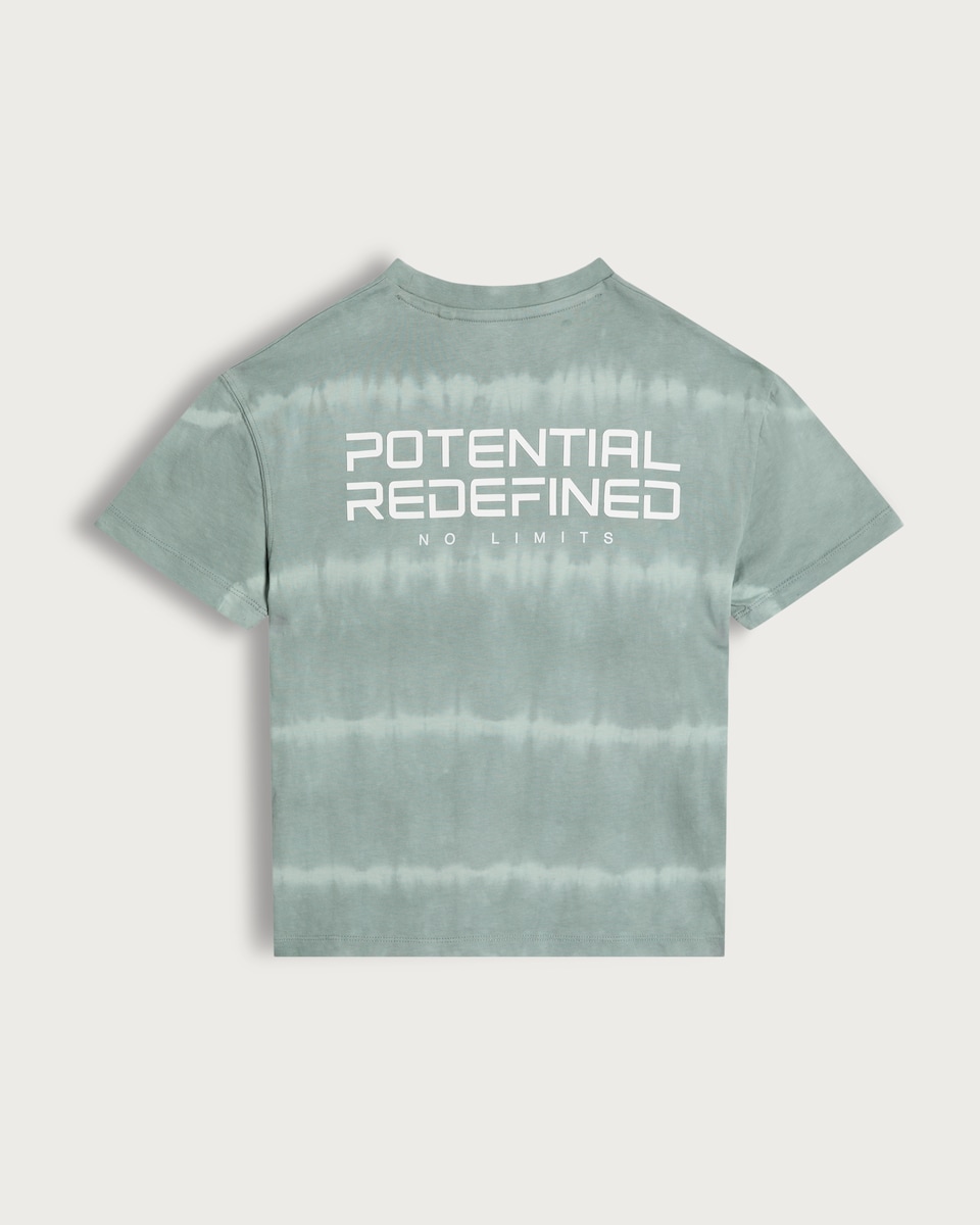 image 1 of F&F Boys Slogan Tie Dye T-Shirt and Shorts Set in Mint