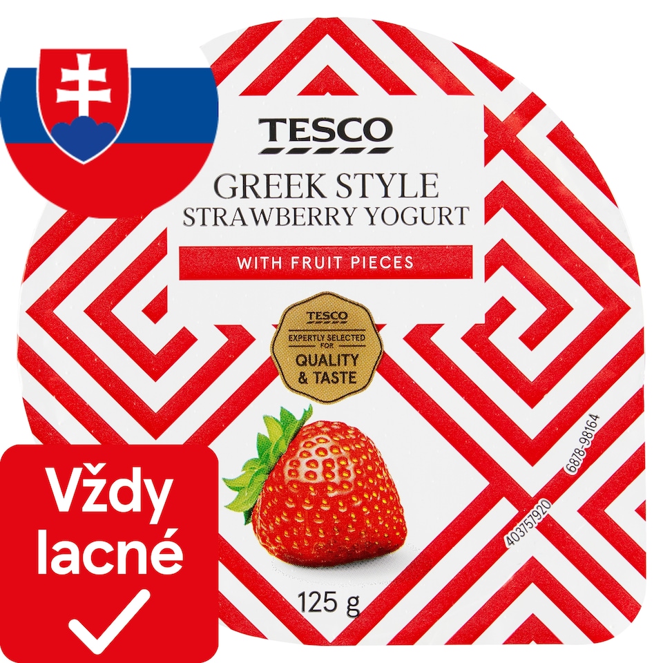 Tesco Greek Style Strawberry Yogurt 125 g
