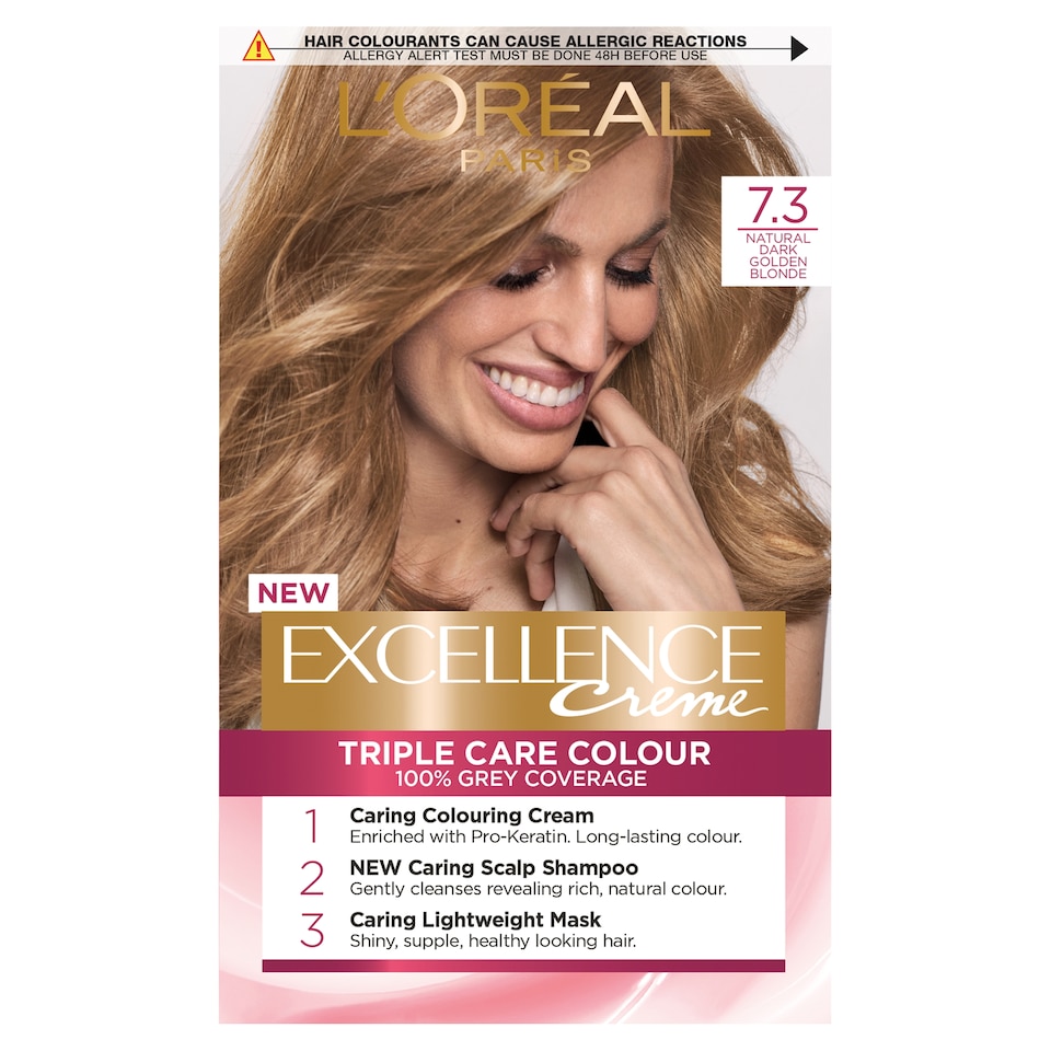 image 1 of L'Oreal Paris Excellence Creme 7.3 Natural Dark Golden Blonde Permanent Hair Dye