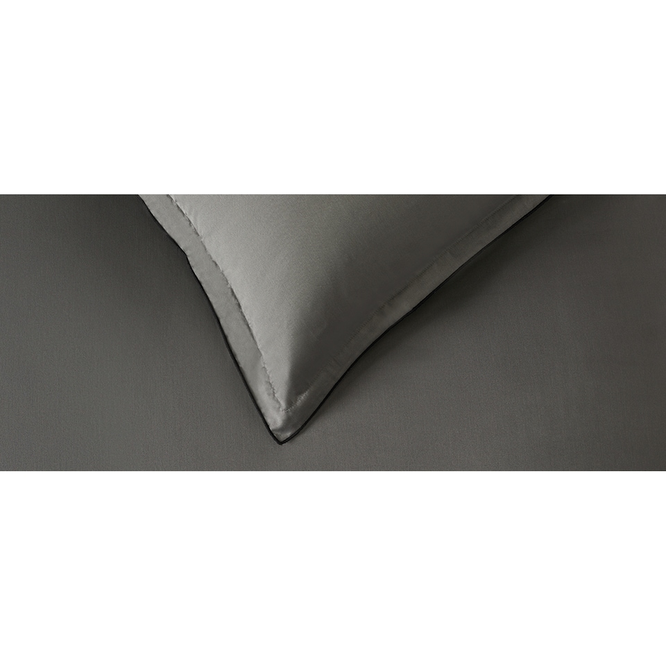 image 1 of F&F Home Hotel Charcoal Double Stitch Edge Duvet Set King