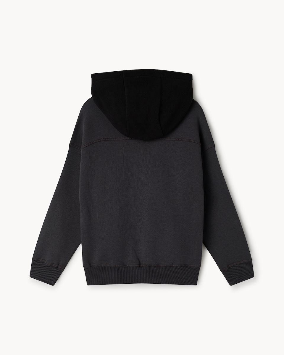 image 1 of F&F Boys Cotton Rich Slogan Hoodie in Black