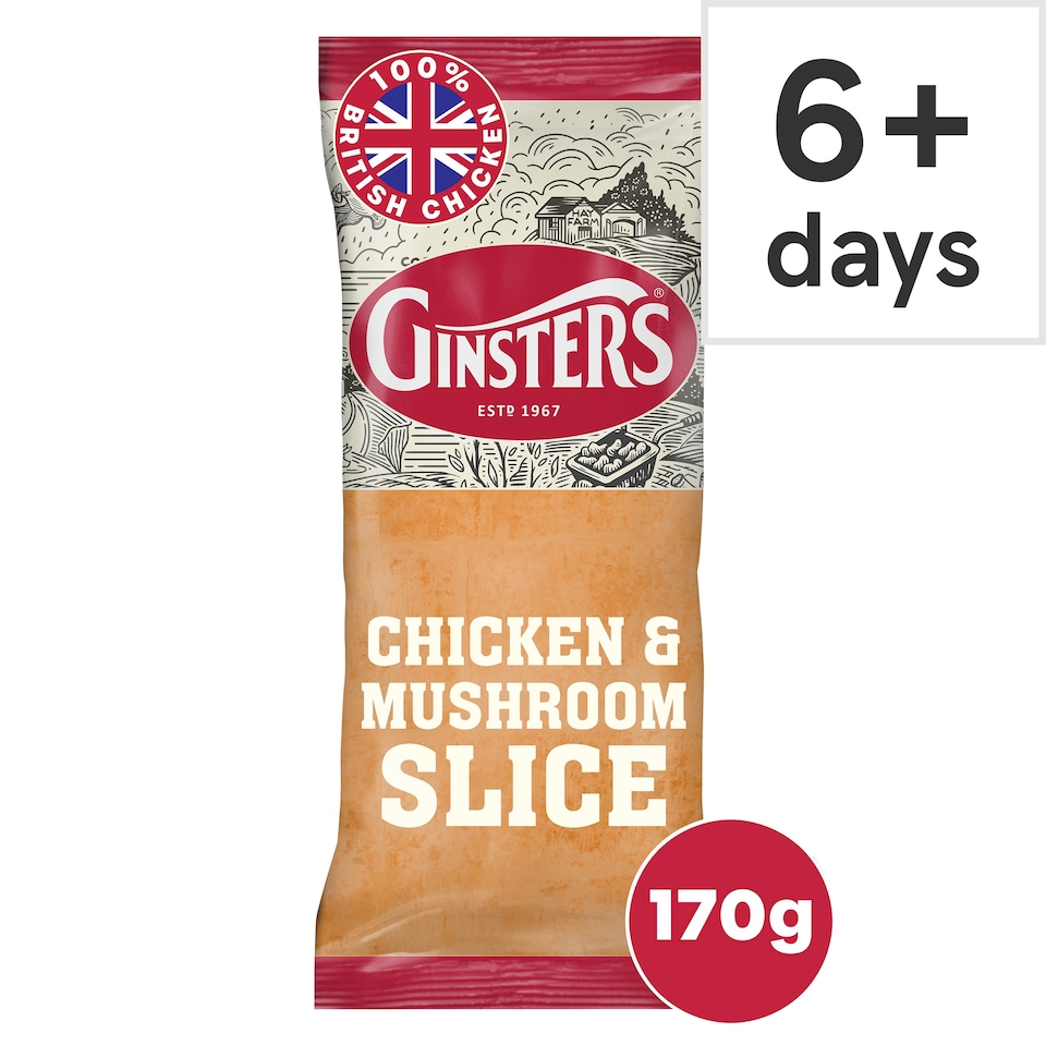 image 1 of Ginsters Chicken & Mushroom Slice 170G