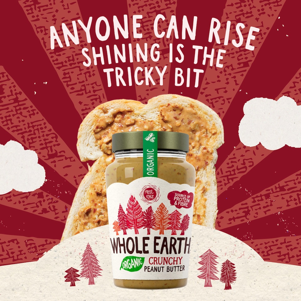 image 1 of Whole Earth Crunchy Organic Peanut Butter 340g