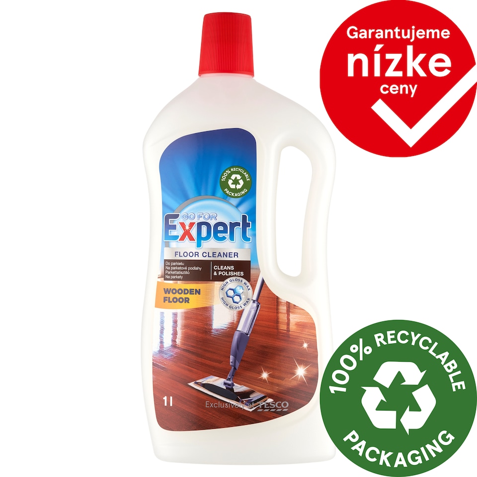 Go for Expert Wooden Floor Cleaner with Wax Content 1 L