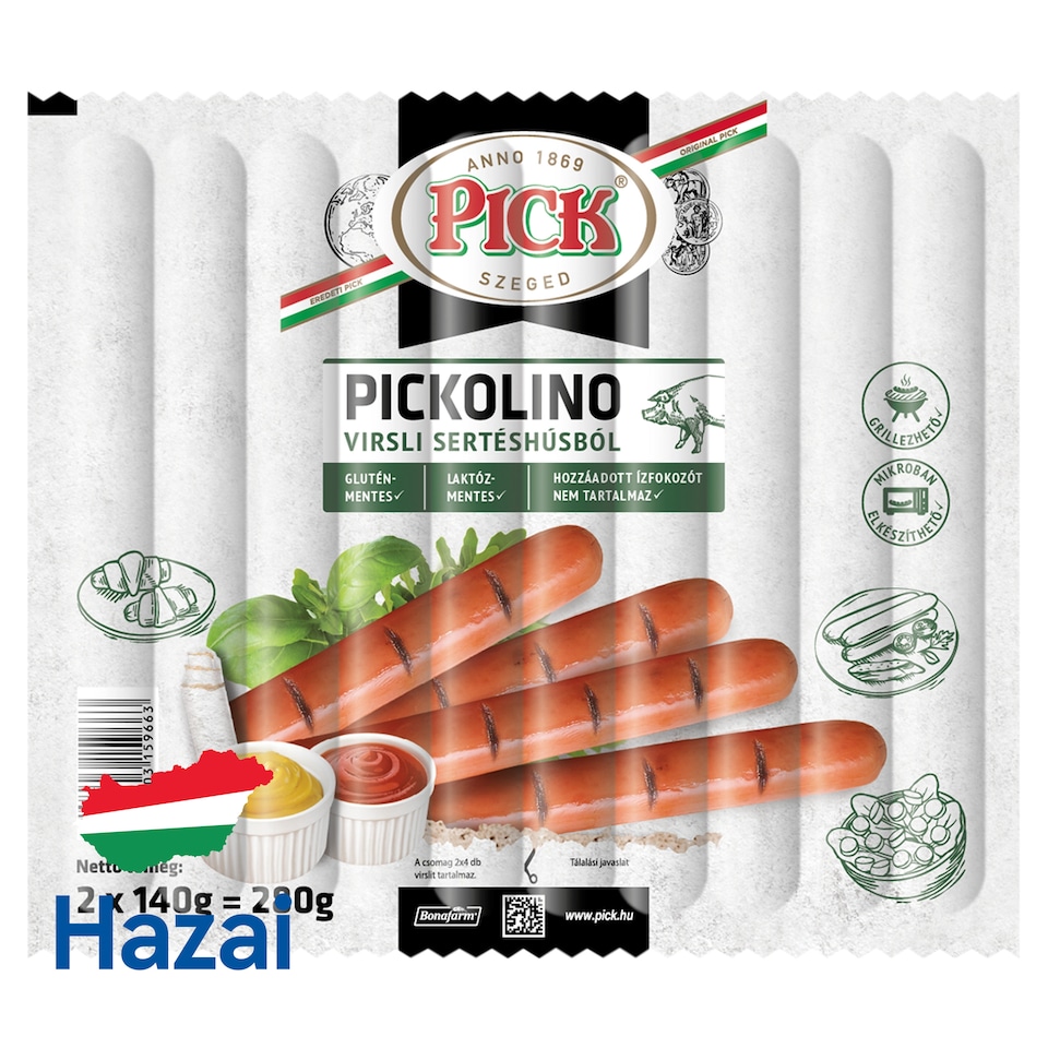 PICK Pickolino virsli sertéshúsból 2 x 140 g (280 g)
