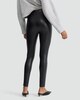 image 3 of F&F Faux Leather Skinny Trousers in Black