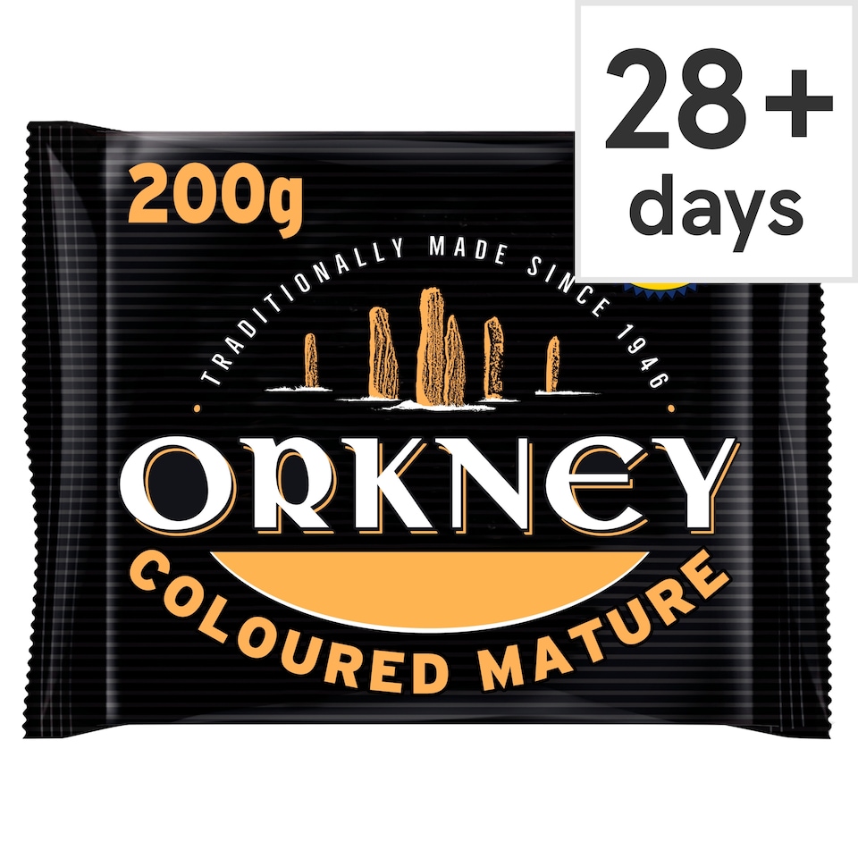 Orkney Coloured Mature Cheddar Cheese 200g 