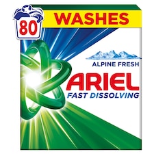 Ariel Alpine Fresh Washing Powder Laundry Detergent, 4.4kg, 80 Washes