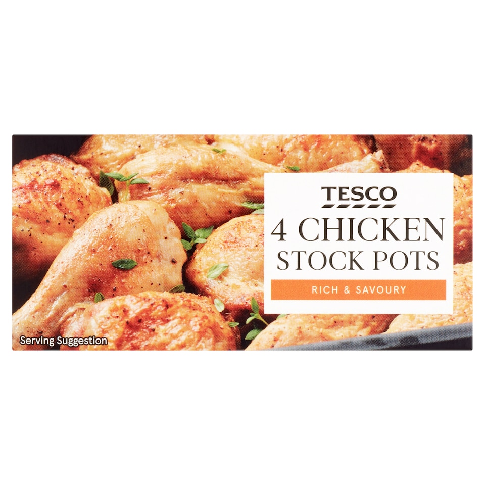 Tesco Chicken Stock Pots 4 Pack 112g