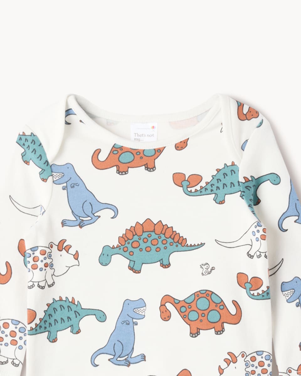 image 1 of That's Not My Dinosaur 2-Pack Pure Cotton Pyjama Sets in Multi