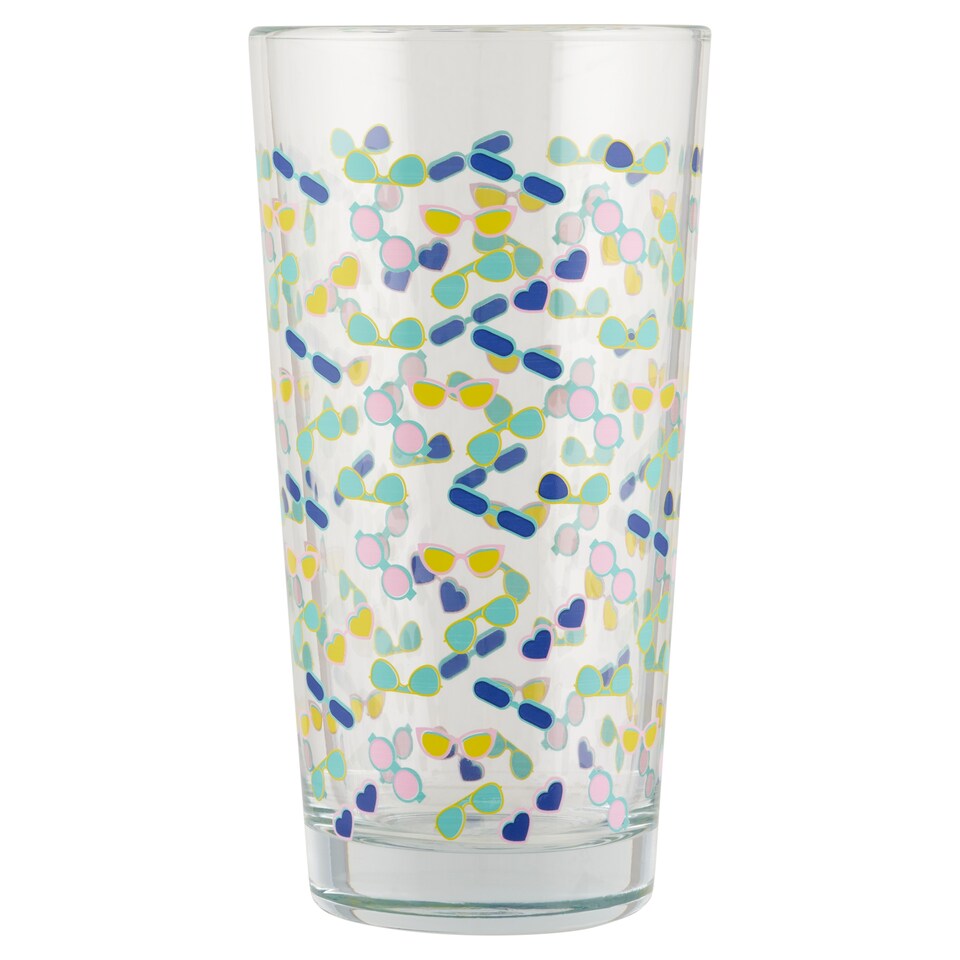 Sklenený pohár so vzorom slnečných okuliarov 370 ml