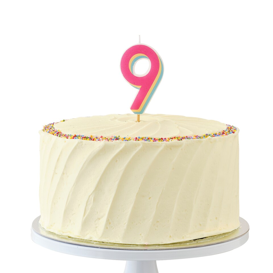image 1 of Ginger Ray Rainbow Number 9 Candle