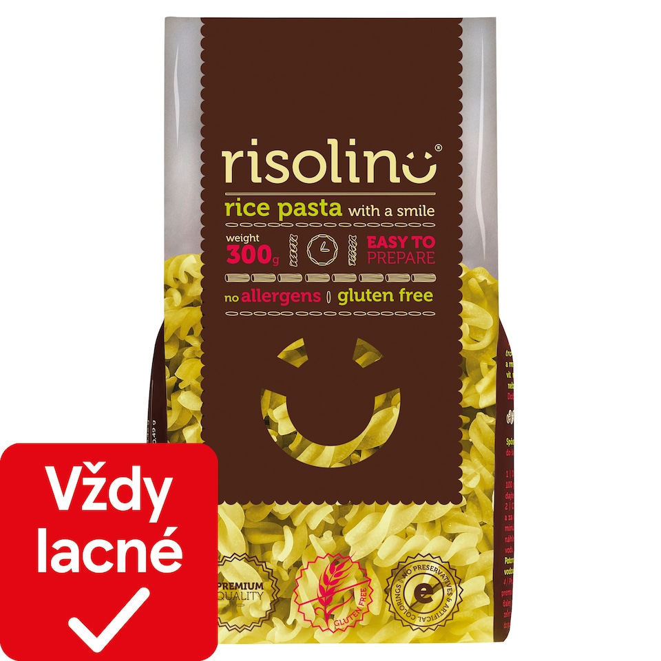 Risolino Fusilli ryžové cestoviny prirodzene bezlepkové 300 g