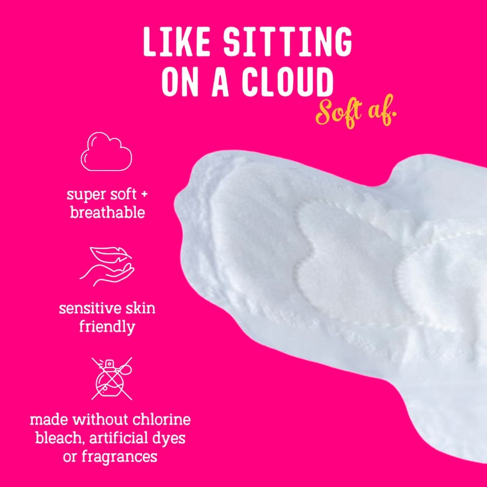 image 1 of Flo Bamboo Maxi Pads - Ultra Absorbent, Long & Wide (10 pads)