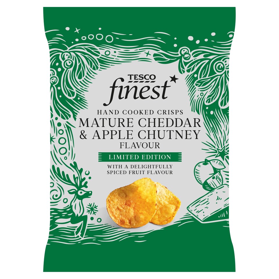 Tesco Finest Mature Cheddar and Apple Chutney Flavour Crisps 150G