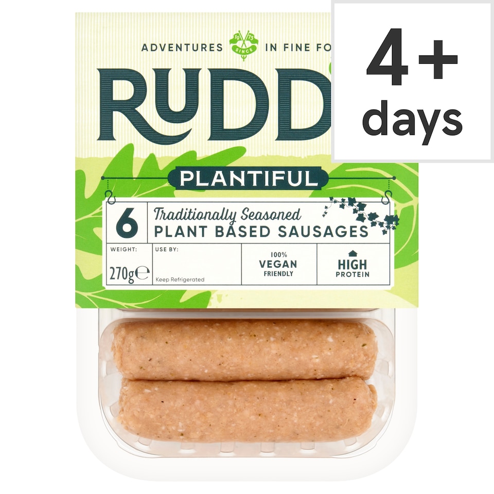 Rudds Plnt/Bsd 6 Meatfree Sausages 270G
