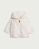 image 1 of F&F Baby Cuddle Fur Zip Up Jacket in White