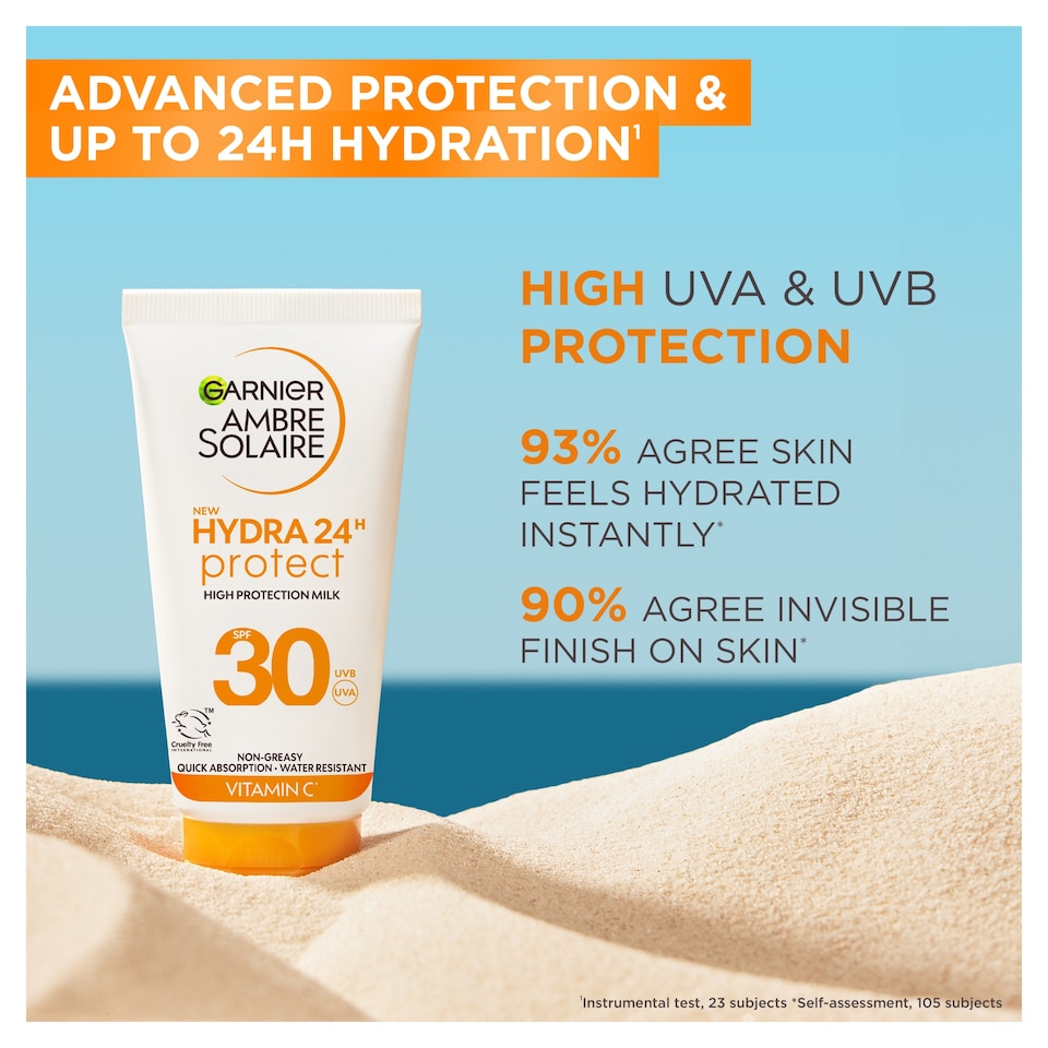 image 1 of Garnier Ambre Solaire Hydra 24H Protect SPF30 50ml