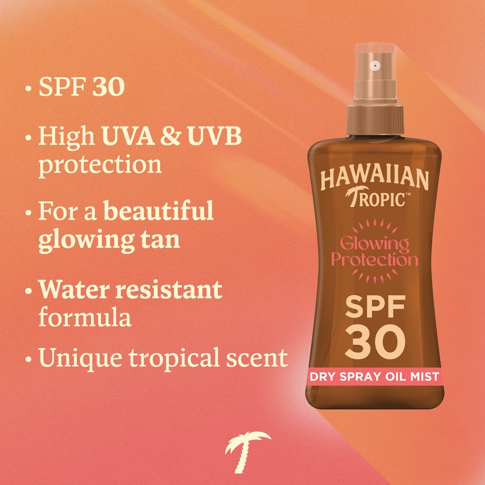 image 1 of Hawaiian Tropic Glowing Protection Sunscreen Dry Oil SPF 30 200ml
