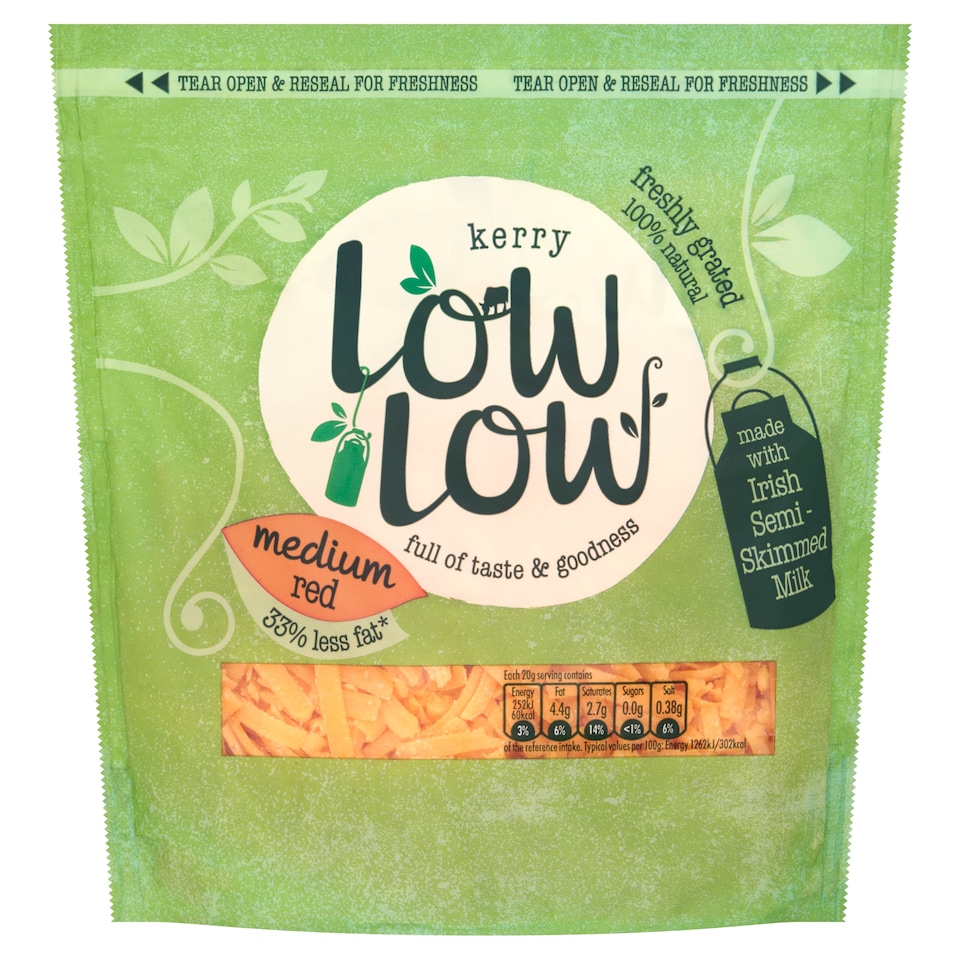 Low Low Medium Red Grated Cheese 180G