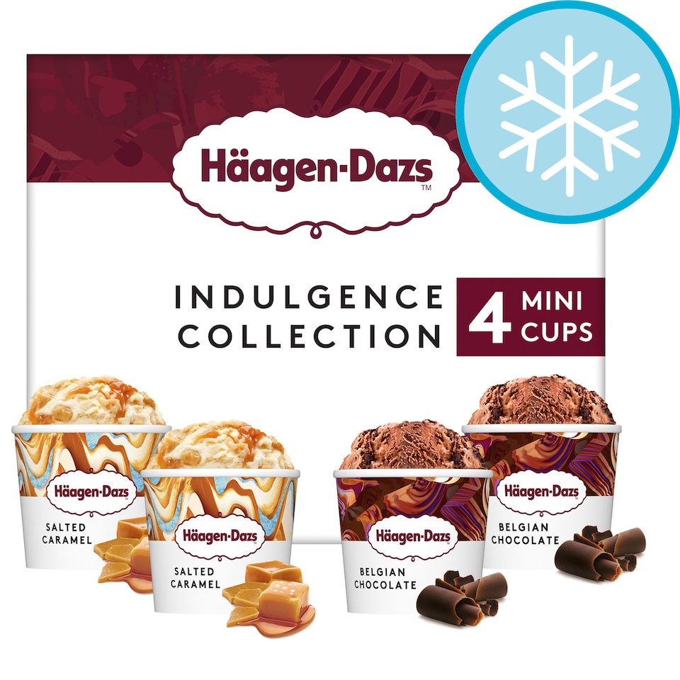 image 1 of Haagen-Dazs Indulgence Collection Mini Cups Ice Cream 4x95ml