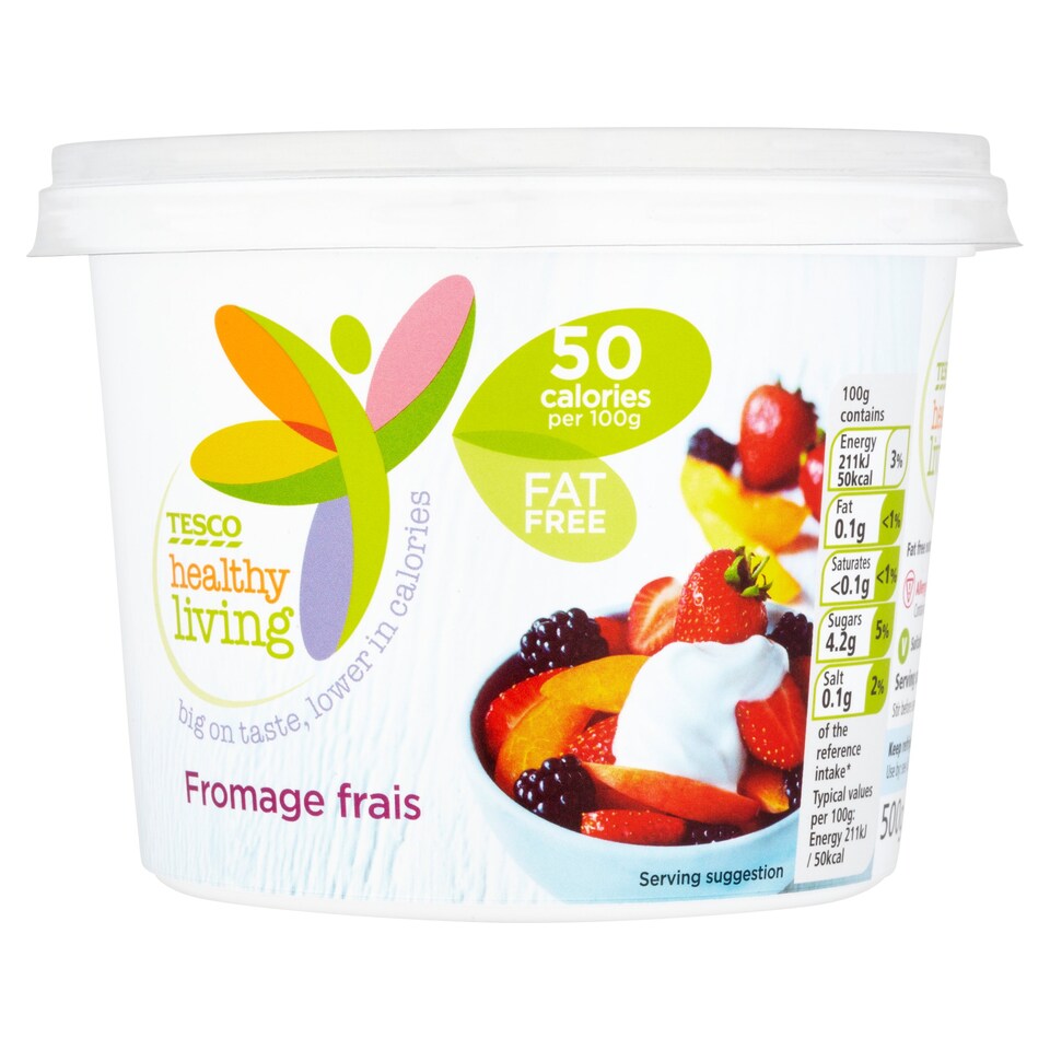 Tesco Healthy Living Natural Fromage Frais 500G